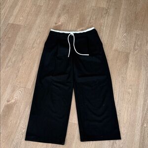 Zara Double Waist Wide Leg Pants - Black